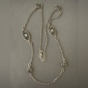 Brighton Silver tone London Blue Topaz 42” Necklace